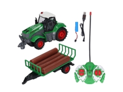 Trator Agrícola de Brinquedo Walshlxq com Controle Remoto de 4 Canais e Baterias Recarregáveis para Meninos e Meninas