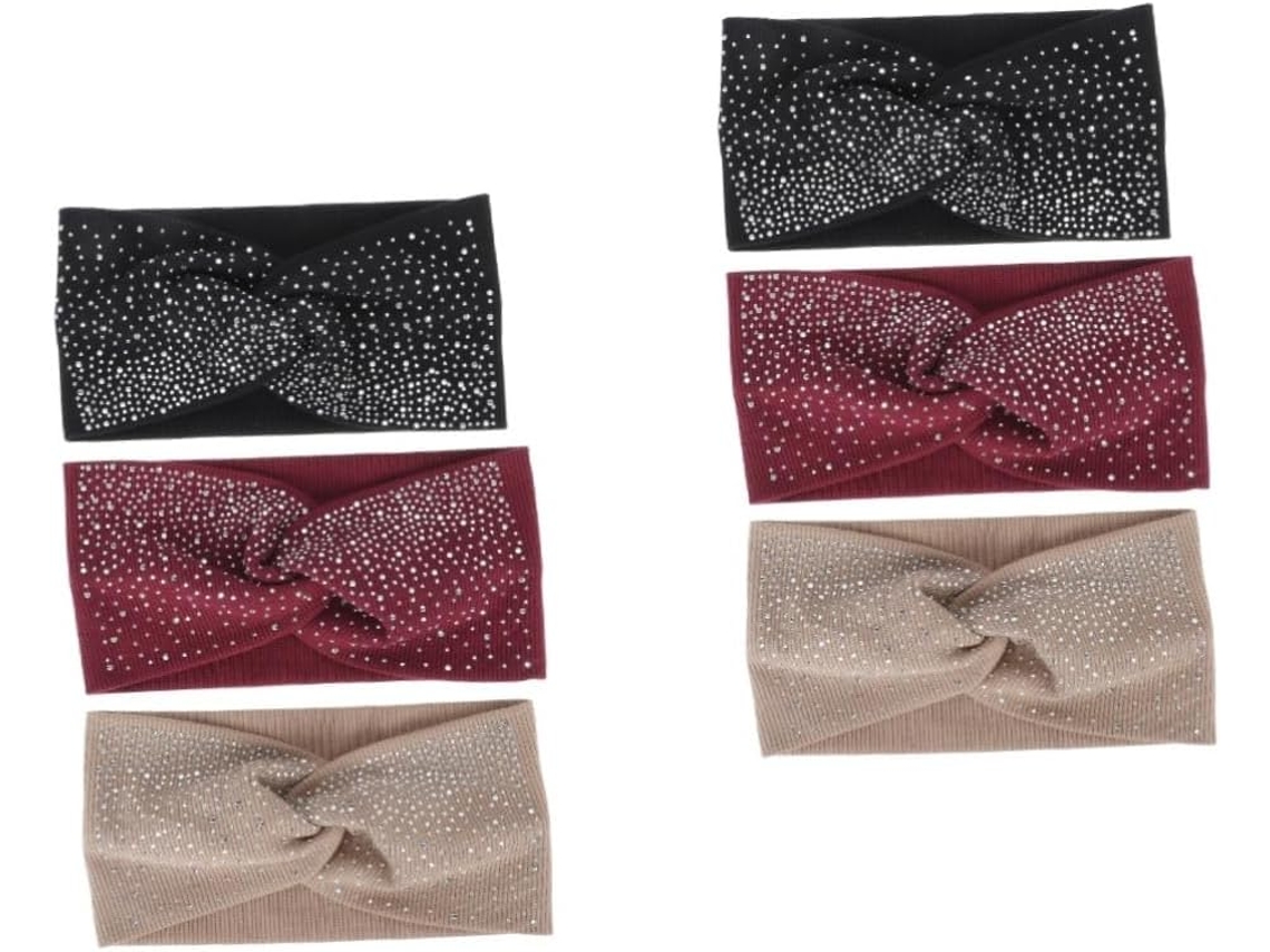 Conjunto De 6 Faixas De Cabelo Cruzadas Em Tricô Para Ioga E Atividades Esportivas, Acessórios Elegantes Para Mulheres.