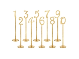 Números De Mesa De Madeira Ouro/prata 1-10/1-20 Para Casamentos, Festas E Aniversários Jm02087