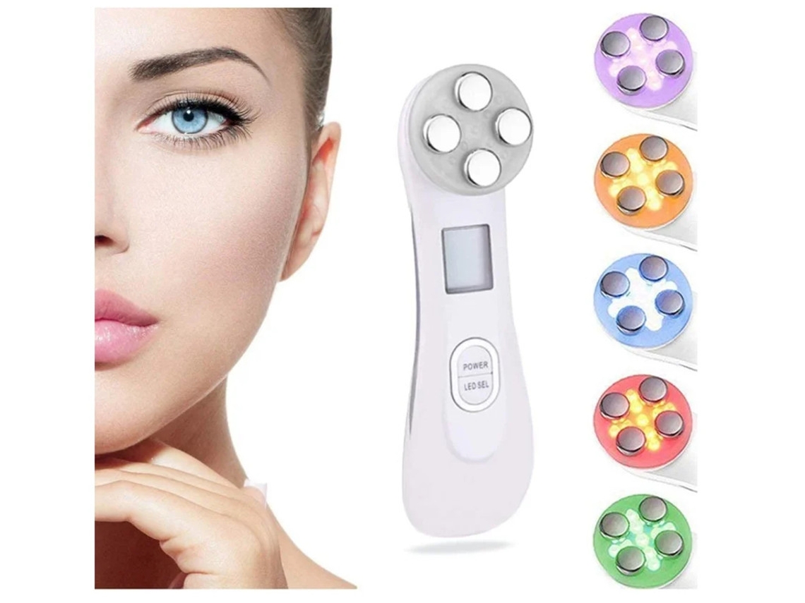 Dispositivo De Beleza Ultrassônico Máquina Facial De Alta Frequência E Terapia De Luz Led Vermelha Ultrassônica 5 Em 1 Branco Bestvite