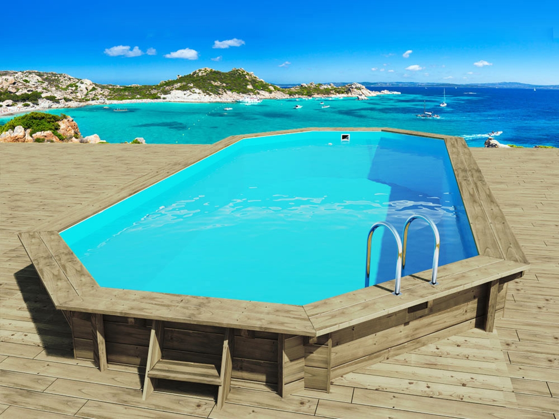 Piscina de madeira "Ibiza" - 8,57 x 4,57 x 1,31 m HABITAT ET JARDIN