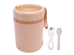 Lunch box elétrica USB com controlo de temperatura, 600ml, rosa LAXISCREED