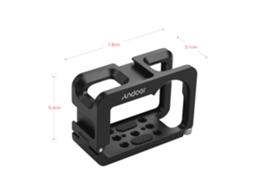 2026 caja Protectora Andoer para Cámara Osmo Action, Compatible Con Disparo Vertical/horizontal, Zapatilla Fría Y Rosca de 1/4 Polegada para Vlogging