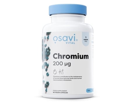 Cromo Osavi 200mcg 90 Tampas Veganas