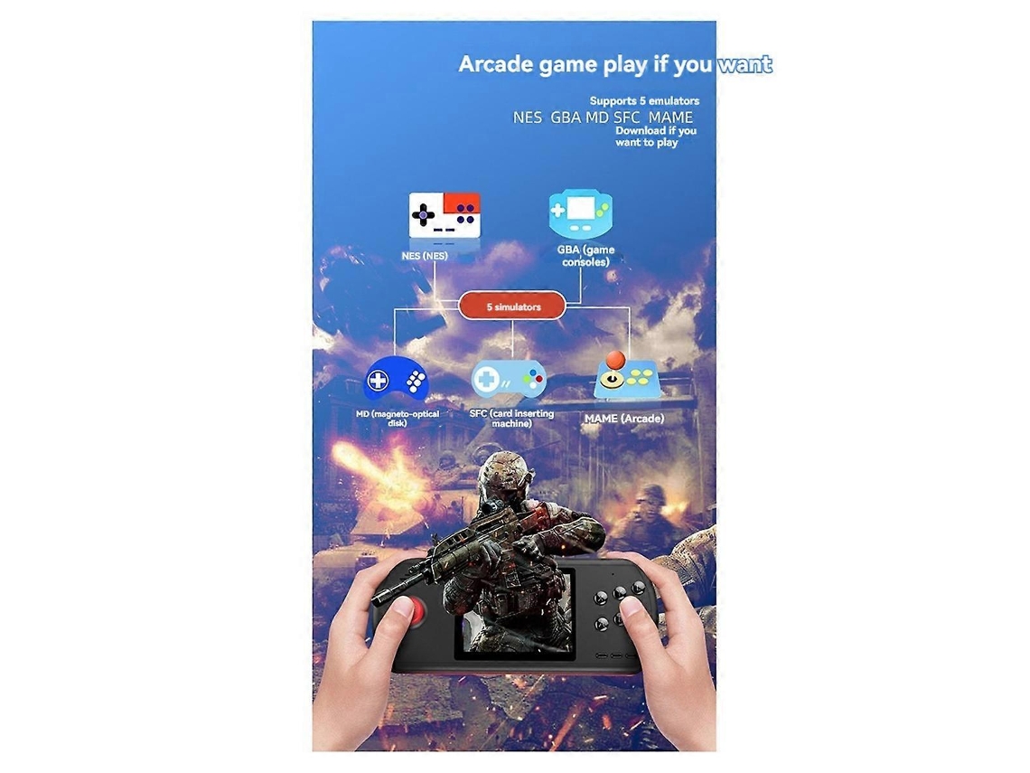 Console De Jogos Portátil D22 De 3,5 Polegadas Com Tela Grande Hd F Nostalgia88