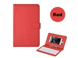 Capa LAXISCREED Android com Suporte Teclado Vermelha