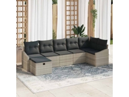 Vidaxl Conjunto De Sofás 8 Unid. Vime Pe