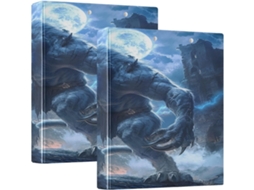 Pasta De Fichário Blue Fierce Monsters 1 2 Polegada Com 3 Argolas E Bolsos Internos, Pacote Com 1 2 Unidade, Material De