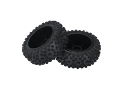 Pneu Traseiro Preto 2pcs Wltoys 124010 1/12 Pneus Dianteiros/traseiros Rodas Aros Acessórios 2811/2812/2844/2845 MDUG