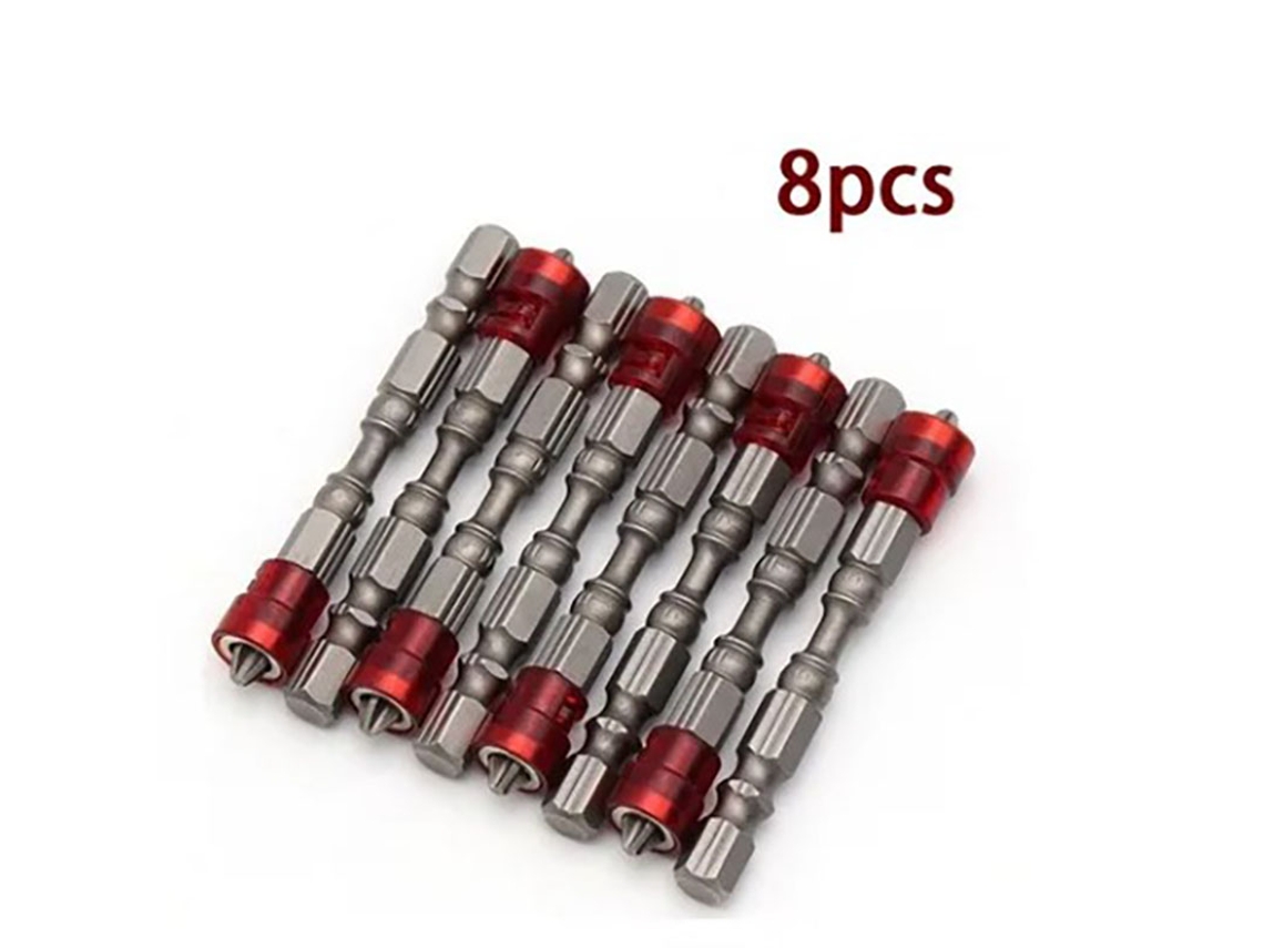 Conjunto De Bits De Parafusadeira Cruzada Magnética Anti Derrapante S2 8pcs 6.2mm Largura