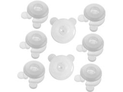 Alfinetes de plástico branco Ciieeo para edredom, fáceis de instalar e práticos, pacote com 8 pares para fixar as bordas do edredom.