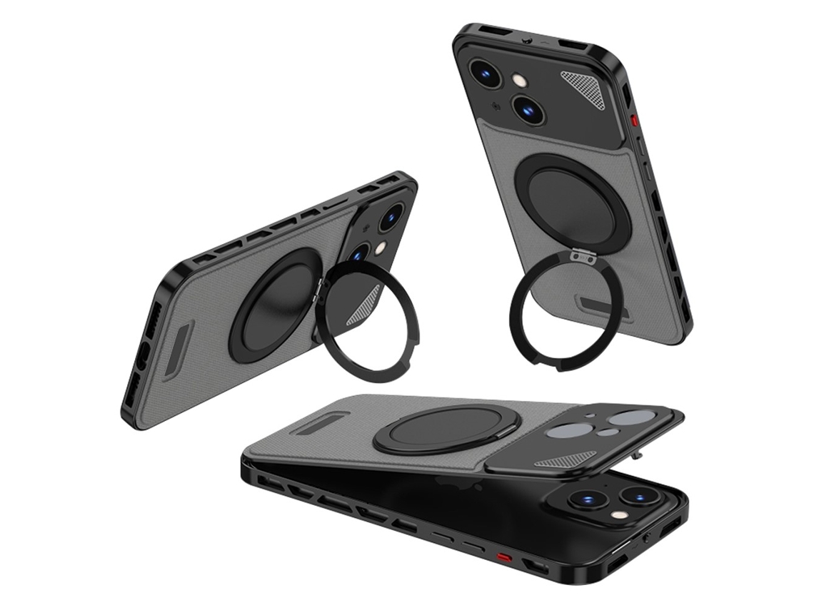Suporte Casa Para Iphone 13 Metal Magnética Preto