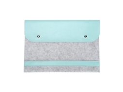 2026zentro-capa Flip Para Notebook De Dobra Dupla Feltro Microfibra Para Macbook Air/pro 13 Polegadas Verde Menta
