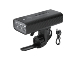 Luz de Bicicleta 3led com Luz Traseira Usb Carregável Ipx5 Impermeável Ajustável 800lm S/MARCA
