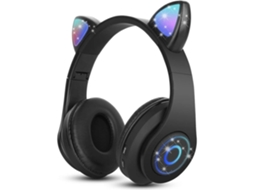 Auscultadores Bluetooth  Para Crianças Sobre A Orelha Rgb Luzes Intermitentes Dobráv*