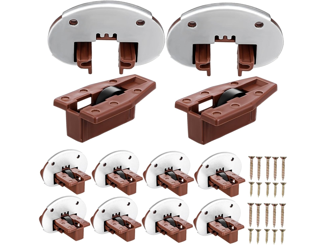 Kit De Reparo Corrediças Uonlytech Com 10 Peças Reposição Duráveis Para Deslizamento Suave Armários E Móveis Cozinha