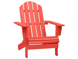 Vidaxl Cadeira Adirondack Para Jardim Abeto Maciço Vermelho