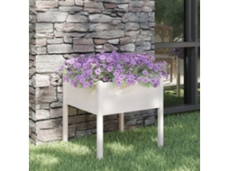 Vidaxl Vaso De Jardim 70x70x70 Cm Madeira De Pinho Maciça Branco