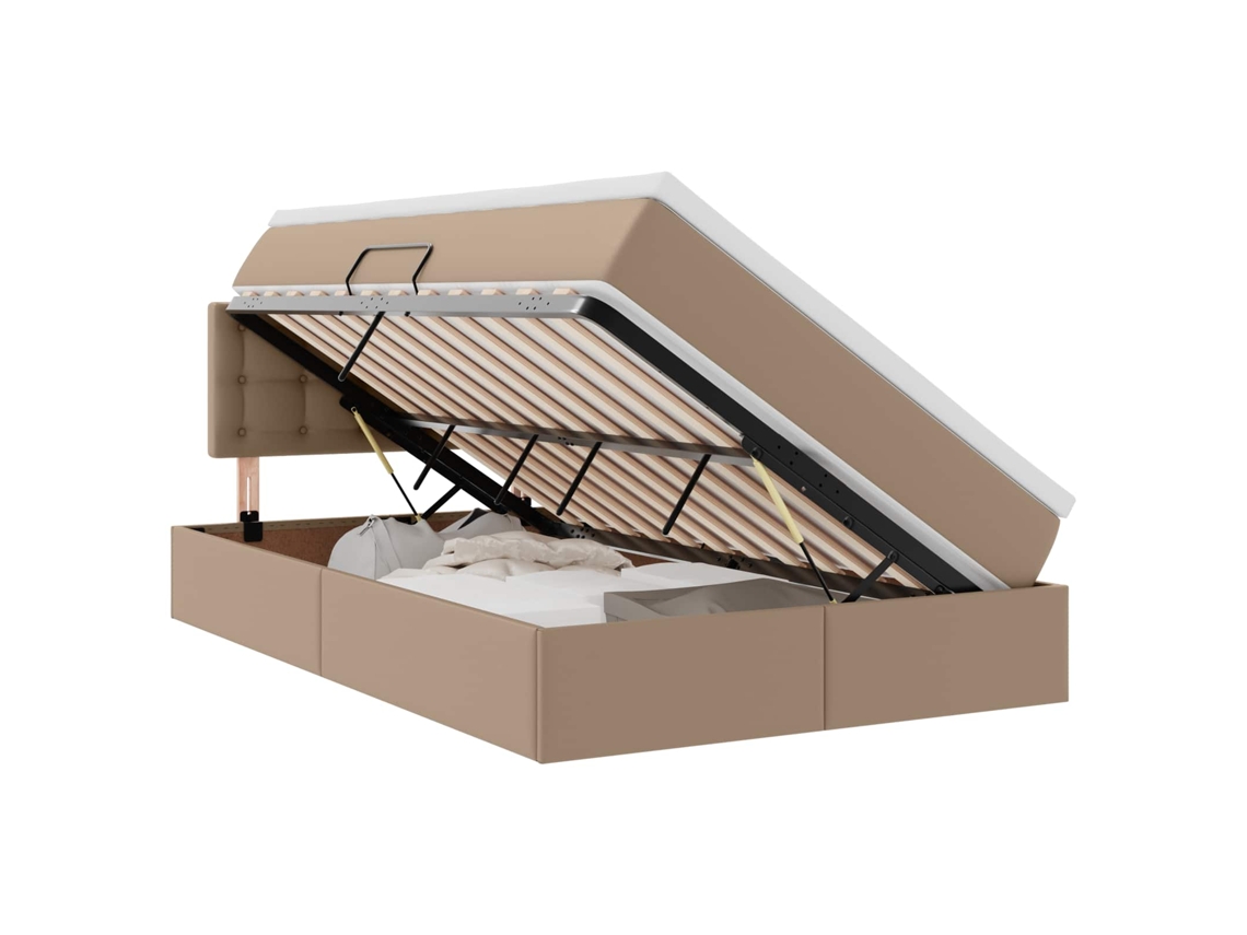 Cama com Arrumação e Led com Colchão Cappuccino 120x200 cm MAISON EXCLUSIVE