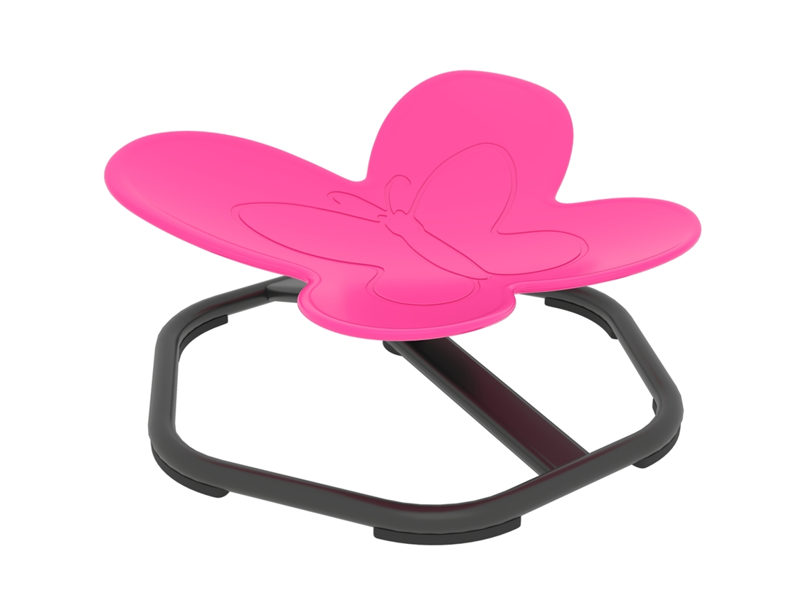 Cadeira Giratória Sensorial Infantil Borboleta Rosa
