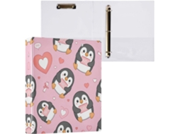 Pasta de 3 Argolas para Papel Tamanho Carta , Organizador Redondas com Prancheta, Suporte Pran (27,9 X 21,6 Cm)