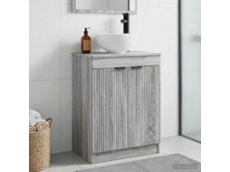 Vidaxl Gabinete De Banheiro Com Pia Sonoma Cinzento 54 X 35 X 83 Cm