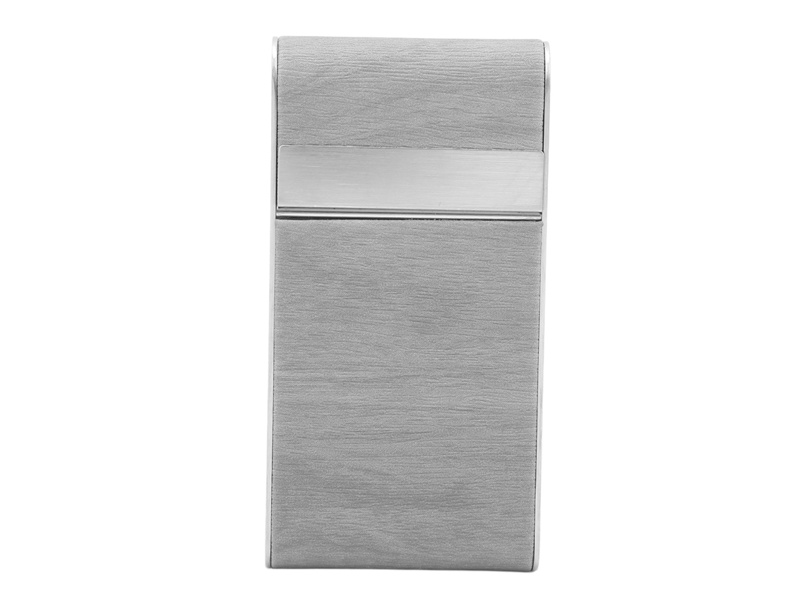 Capa para Cigarros de Aço Inoxidável com Textura de Madeira para 20 Cigarros Viagem Presente Cinza S/MARCA