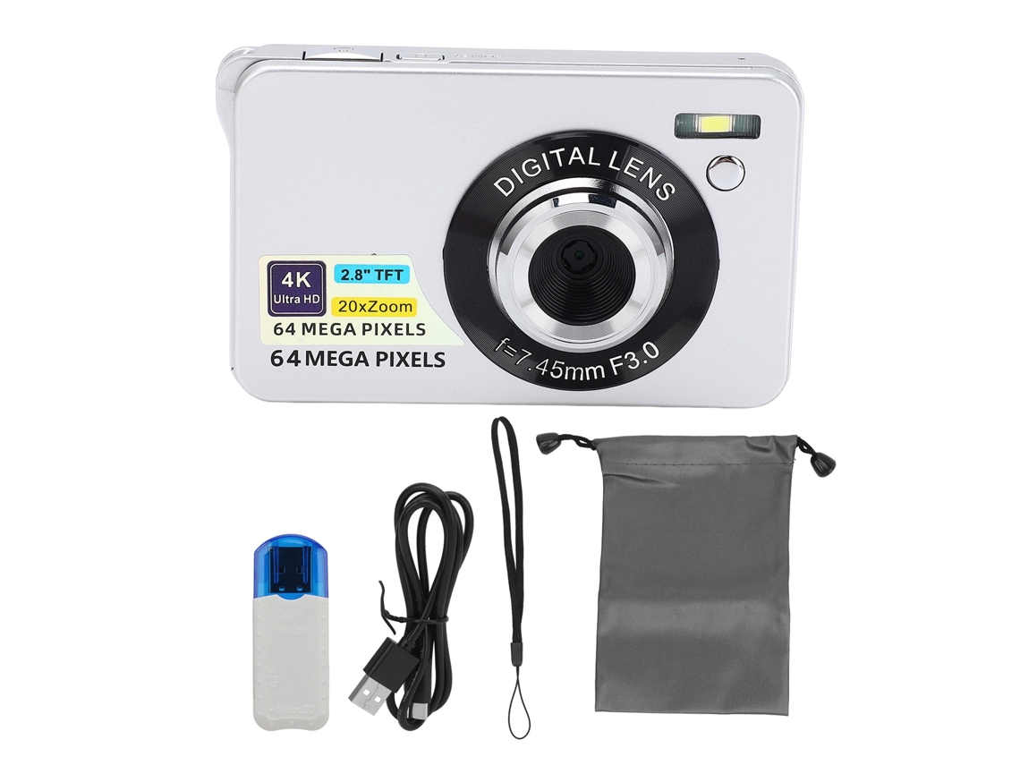 2.8in 4k 64mp Hd Digital Camera 20x Zoom Autofocus Portable Vlogging Camera For Girls Boys Teenagers LAXISCREED