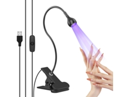 Lâmpada de Cola Uv de 3w, Usb com Clipe e Interruptor, Cor Prata. ZYBLSSBB