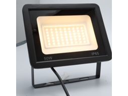 Projetor Led Exterior Ip65 Impermeável 50w 4750lm 3000k Luz Quente Para Casa, Garagem, Jardim, Terraço, Campo Alpinaluz