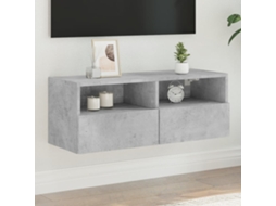 Vidaxl Móvel Parede P/ Tv 80x30x30 Cm Derivados Madeira Cinza Cimento