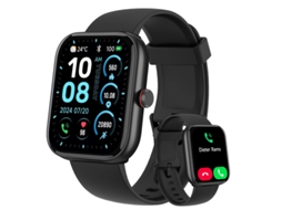 Smartwatch Yizhood Idw20 1.91 Inch Chamada Bluetooth Ip68 Monitorização Da Saúde À Prova De Água 100 Modos Desportivos 300mah (android E Ios Preto)