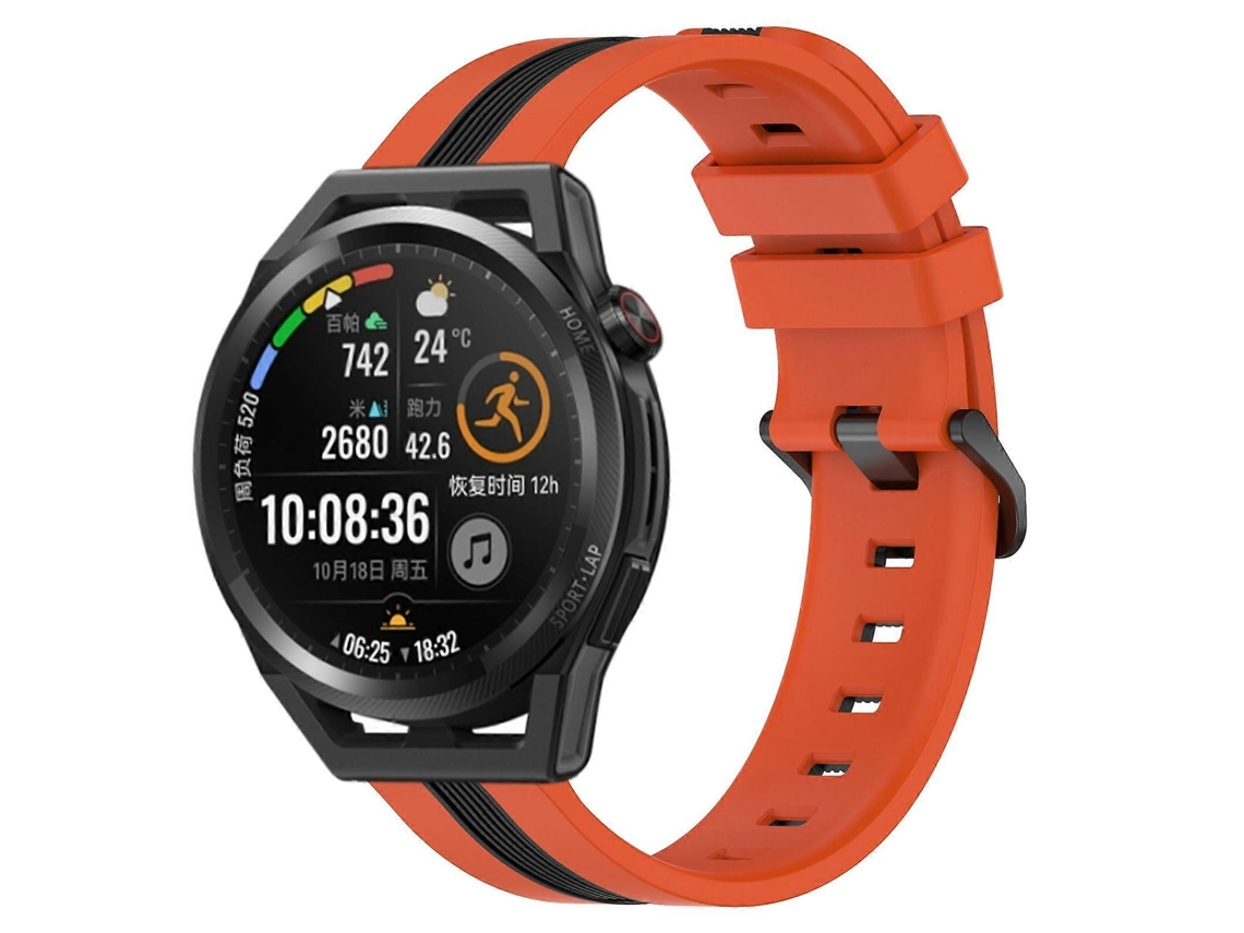 Pulseira De Silicone Bicolor Vertical De 22 Mm Para Huawei Watch Gt Runner