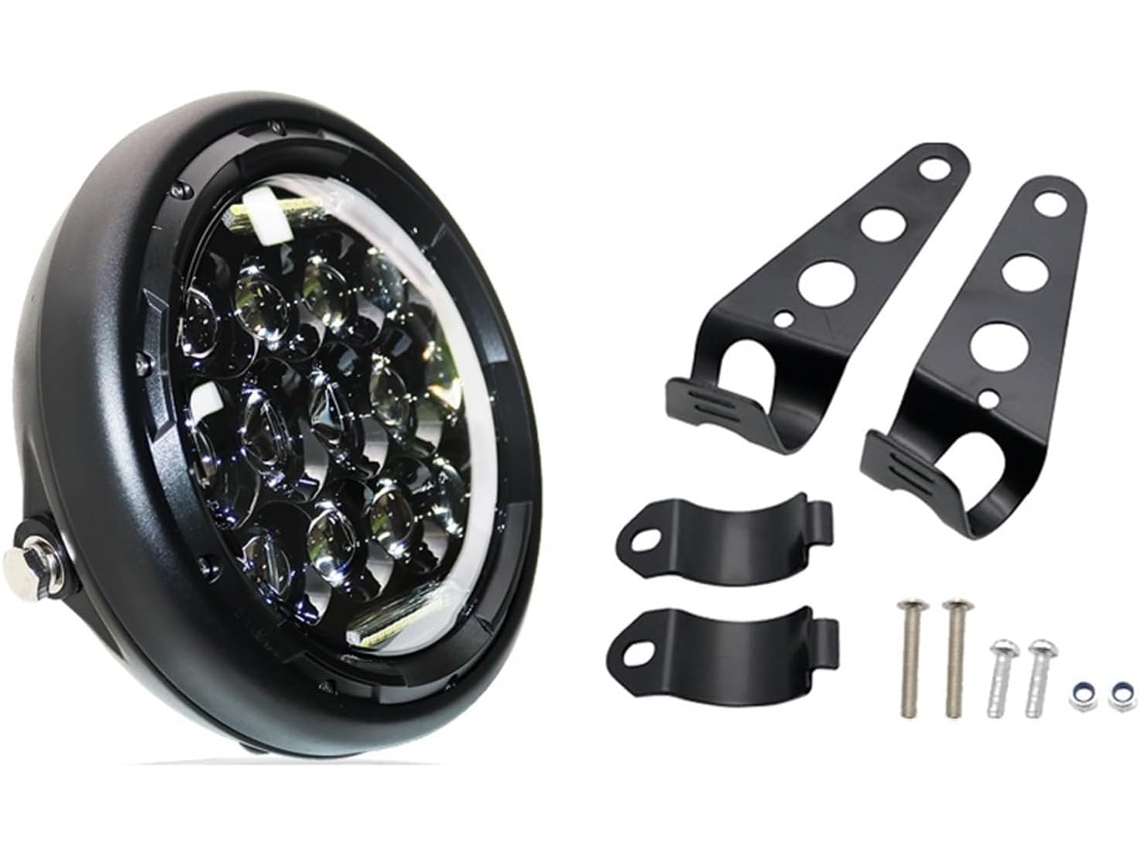 Farol de Led para Motocicleta Compatível com Honda Redondo 7 Estilo Condições Climáticas Adversas Ou Chuva