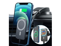 Suporte Carregador Chronus Qcc221013 Magnético Qi/Iphone 12 15W Preto