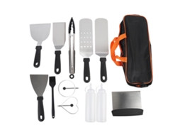 Kit Acessórios Churrasco Com Espátulas E Anéis De Ovo