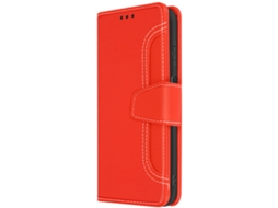 Capa Fólio para Samsung Galaxy 5/A14 AVIZAR Pele Vermelho