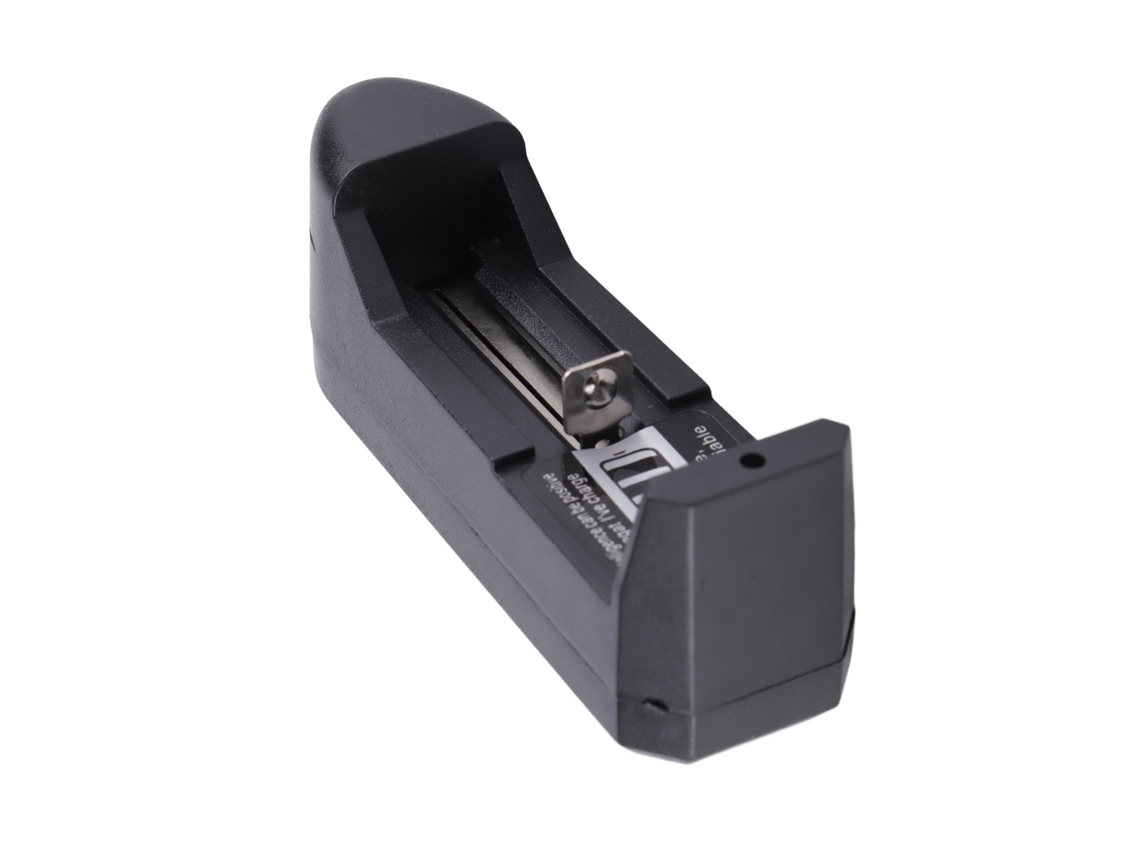 Carregador Universal Para Baterias Recarregáveis Li Ion 3.6v 3.7v Preto Luz Dourada
