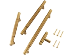 Puxadores De Latão Dooroom Para Móveis, Modernos, Em Bronze Amarelo Martelado, Para Armários, Guarda Roupas, Cômodas