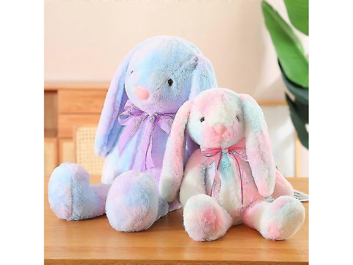 Coelho De Pelúcia Long Ears Arco-íris Macio Boneca Infantil Presente Aniversário Natal