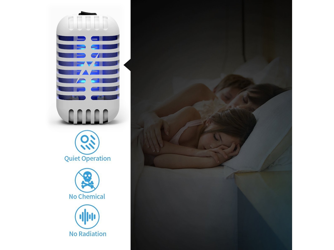 Lâmpada Exterminadora de Mosquitos Elétrica Silenciosa com Luz Uv para Casa e Escritório