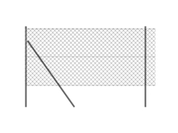 Conjunto 1 Poste De Cerca Vidaxl Cinzento Aço (10 X 1,4 M)