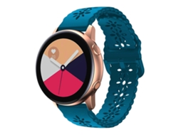 Pulseira De Silicone Vazada Com Estampa De Flor De Ameixa Para Samsung Galaxy Watch4 Classic 42/46mm