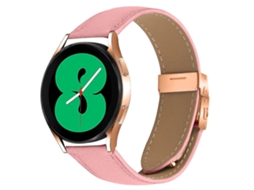 Pulseira De Couro Com Textura De Lichia E Fivela Tartaruga Em Tom Rosé Dourado, 20 Mm