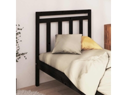 Vidaxl Cabeceira De Cama 96x4x100 Cm Pinho Maciço Preto