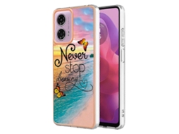 Capa Para Celular Motorola Moto G04 4g / G24 4g Em Tpu Com Revestimento Eletrolítico Imd