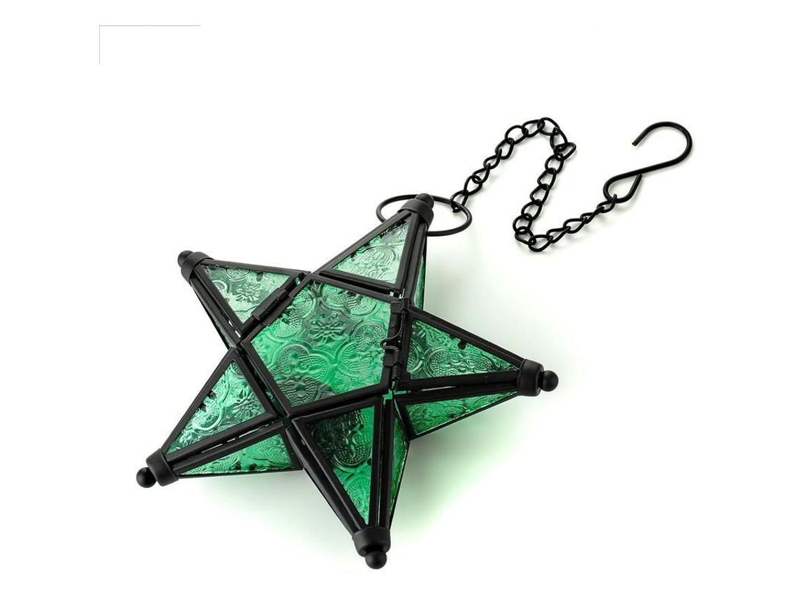 Lâmpada Pendente Marroquina De Vidro Esmerilhado Decorativa Para Velas Em Sala De Estar E Varanda
