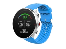 Pulseira De Relógio Lurelia Para Polar Vantage M Silicone Azul