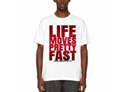 Rockinstone Ferris Bueller's Day Off Life Moves Pretty Fast White Adult T-shirt Size:xxxl