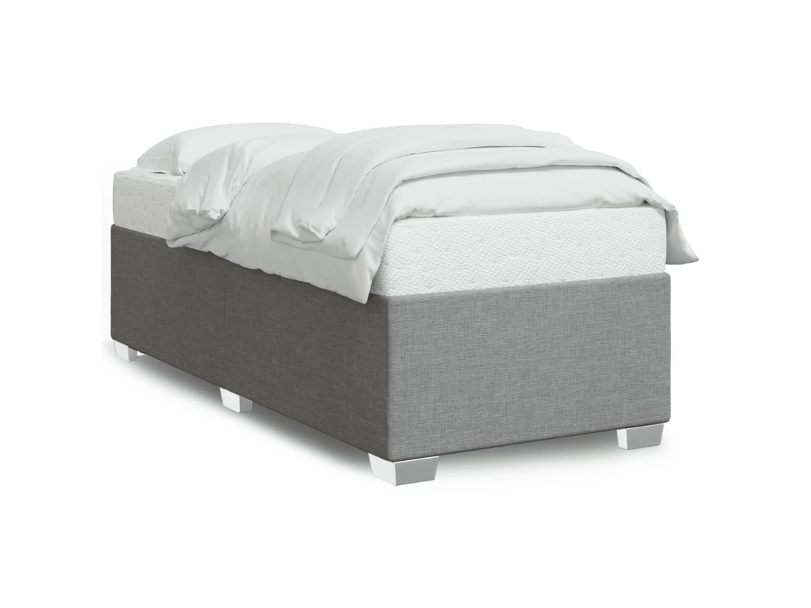 Estrutura de Cama Sem Colchão Tecido Cinzento claro MAISON EXCLUSIVE (80x200 cm)